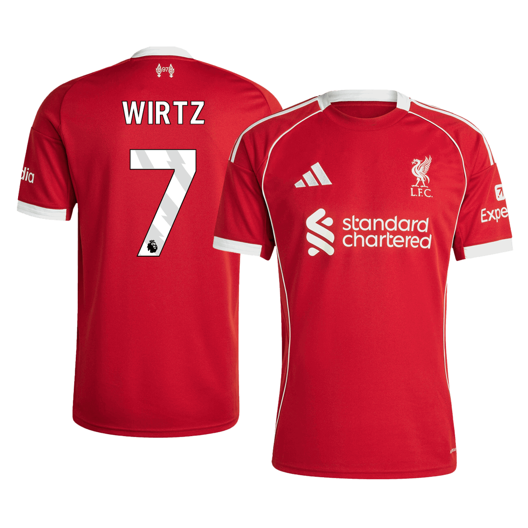 WIRTZ #7 Men's Liverpool 2025/26 Home Soccer Jersey