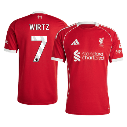 WIRTZ #7 Men's Liverpool 2025/26 Home Soccer Jersey