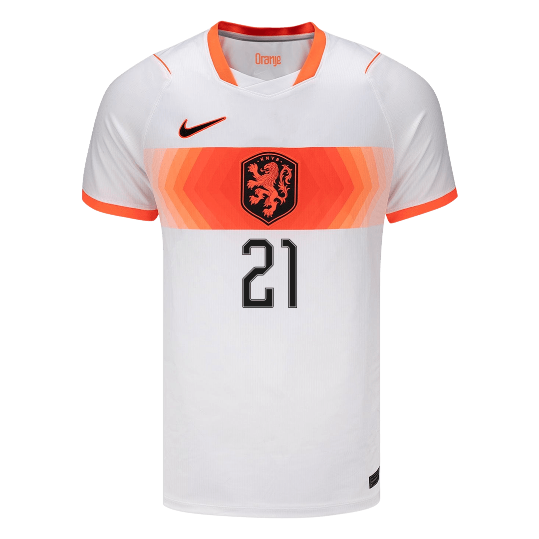 F.DE JONG #21 Men's Netherlands World Cup 2026 Away Soccer Jersey