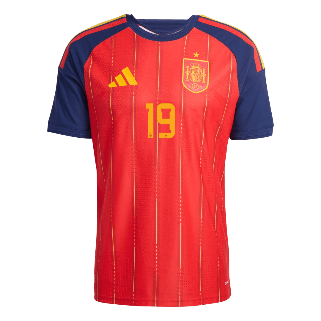 LAMINE YAMAL #19 Men's Spain World Cup 2026 Player Version Home Soccer Jersey - Slim Fit