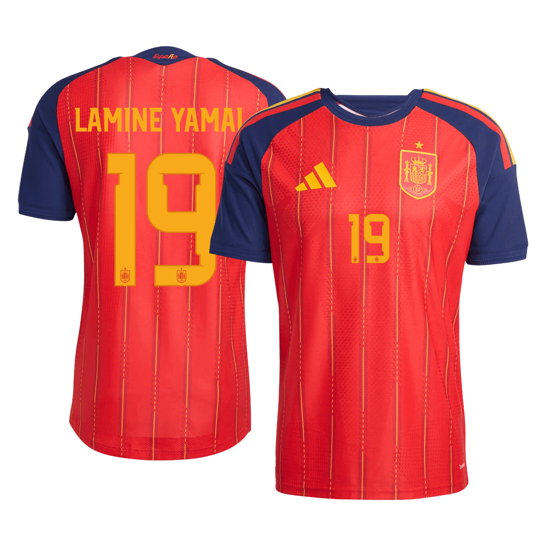 LAMINE YAMAL #19 Men's Spain World Cup 2026 Player Version Home Soccer Jersey - Slim Fit