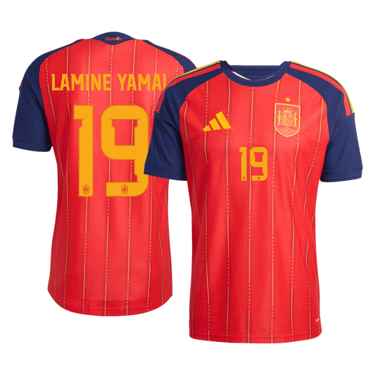 LAMINE YAMAL #19 Men's Spain World Cup 2026 Player Version Home Soccer Jersey - Slim Fit
