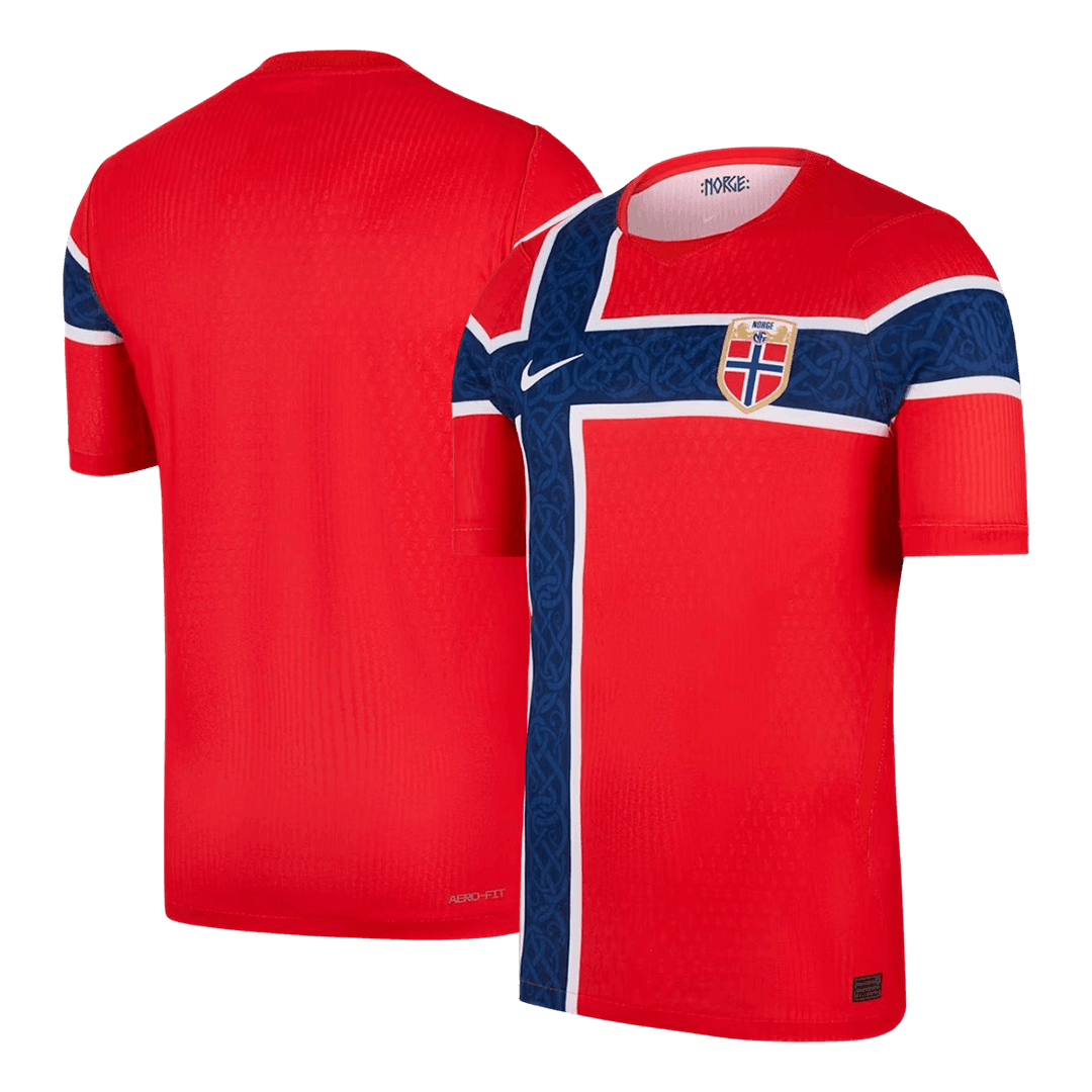 Men's Norway World Cup 2026 Player Version Home Soccer Jersey - Slim Fit