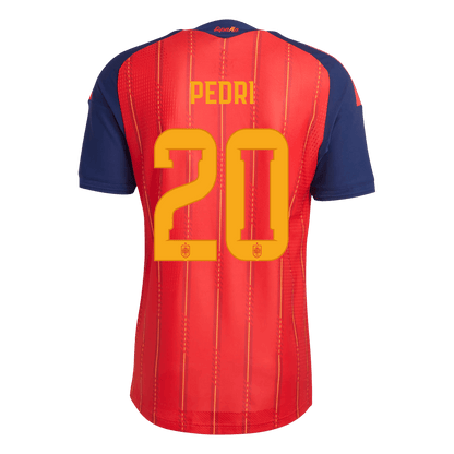 PEDRI #20 Men's Spain World Cup 2026 Player Version Home Soccer Jersey - Slim Fit