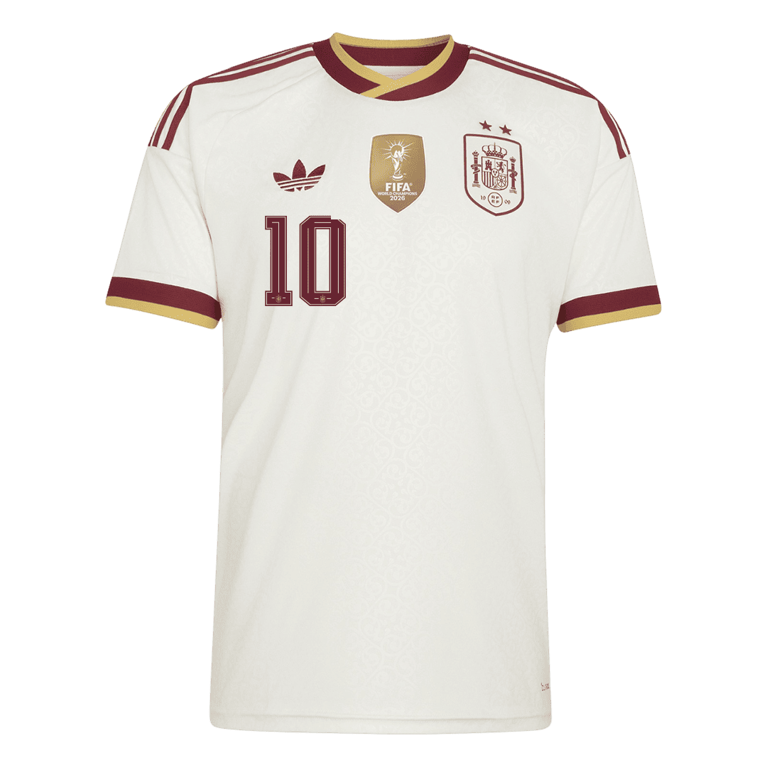 OLMO #10 Men's Spain World Cup 2026 Champion Edition Away Soccer Jersey