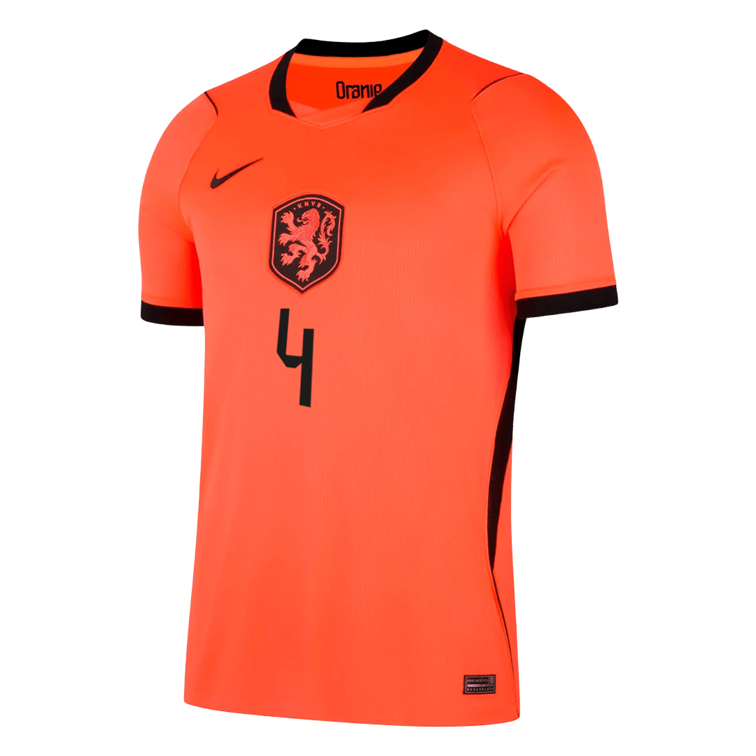 VIRGIL #4 Men's Netherlands World Cup 2026 Home Soccer Jersey