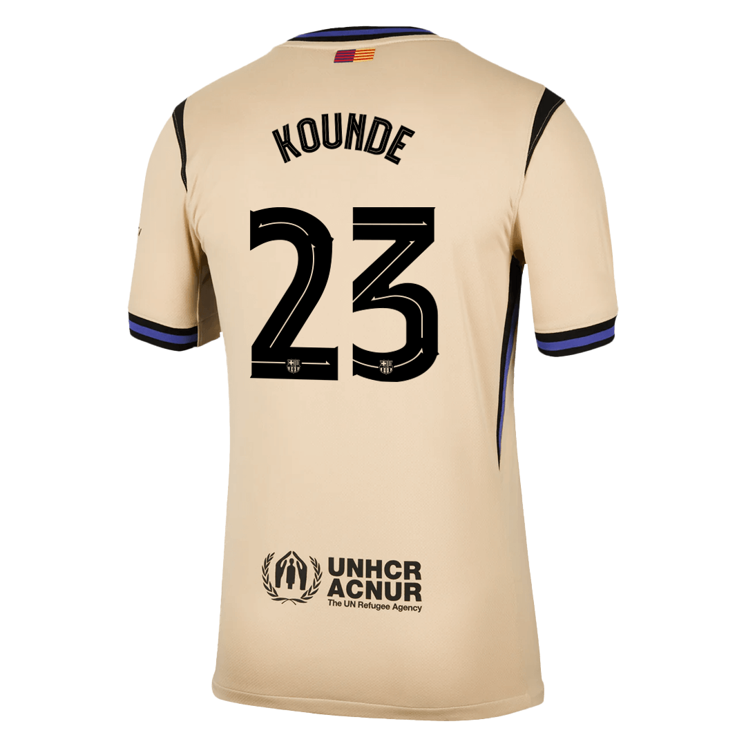 KOUNDE #23 Men's Barcelona UCL 2025/26 Away Soccer Jersey