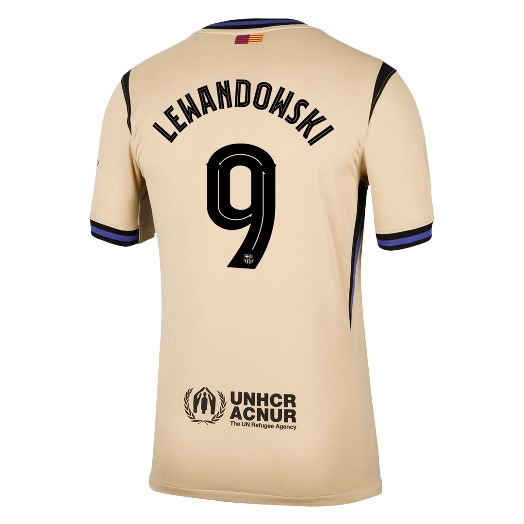 LEWANDOWSKI #9 Men's Barcelona UCL 2025/26 Away Soccer Jersey