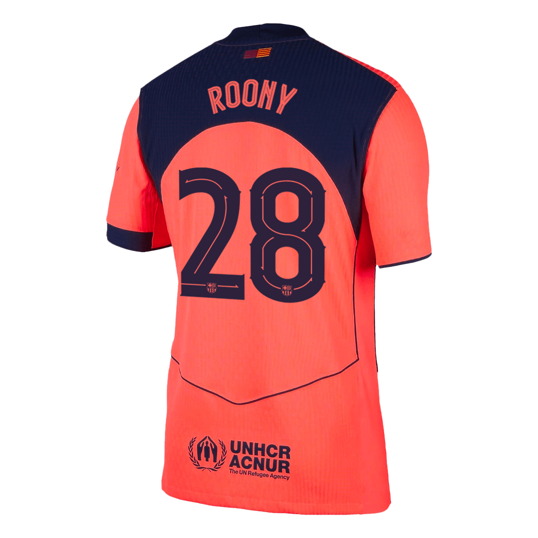 ROONY #28 Men's Barcelona 2025/26 Player Version Third Away Soccer Jersey - Slim Fit