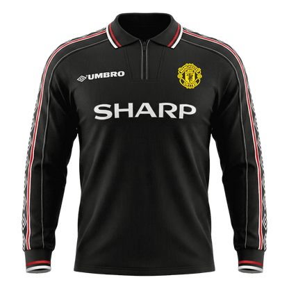 Retro Men's Manchester United 1998 Away Long Sleeve Soccer Jersey
