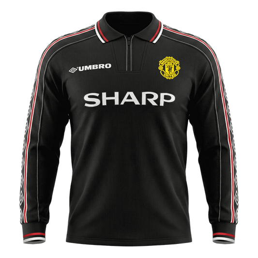 Retro Men's Manchester United 1998 Away Long Sleeve Soccer Jersey