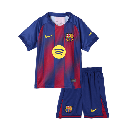 Kid's Barcelona 2025/26 Home Soccer Jersey Kit [PREMIUM]
