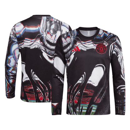 Men's Manchester United 2025/26 Pre-Match Long Sleeve Soccer Jersey