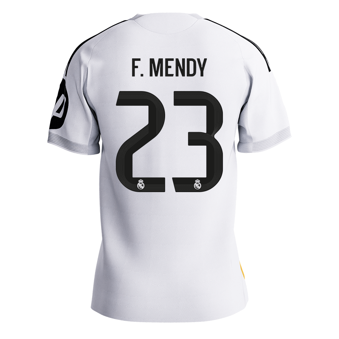 F.MENDY #23 Men's Real Madrid 2025/26 Player Version Home Soccer Jersey - Slim Fit [PREMIUM]