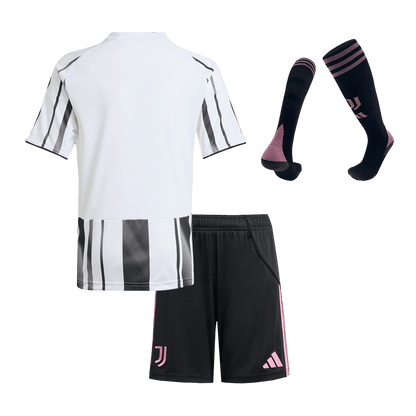 Kid's Juventus 2025/26 Home Soccer Jersey Full Kit