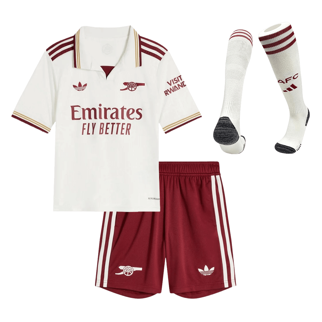 Kid's Arsenal 2025/26 Third Away Soccer Jersey Full Kit