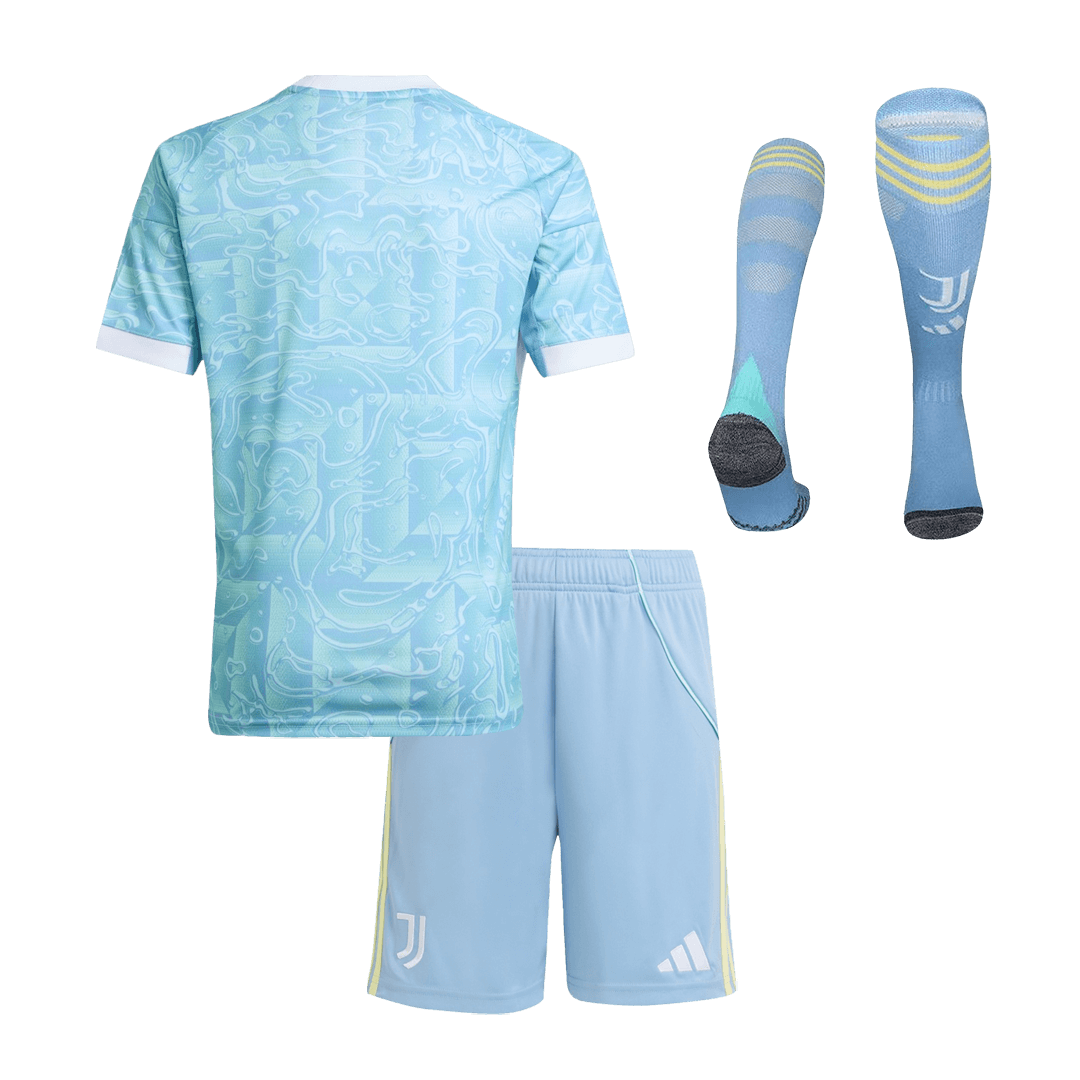 Kid's Juventus 2025/26 Away Soccer Jersey Full Kit