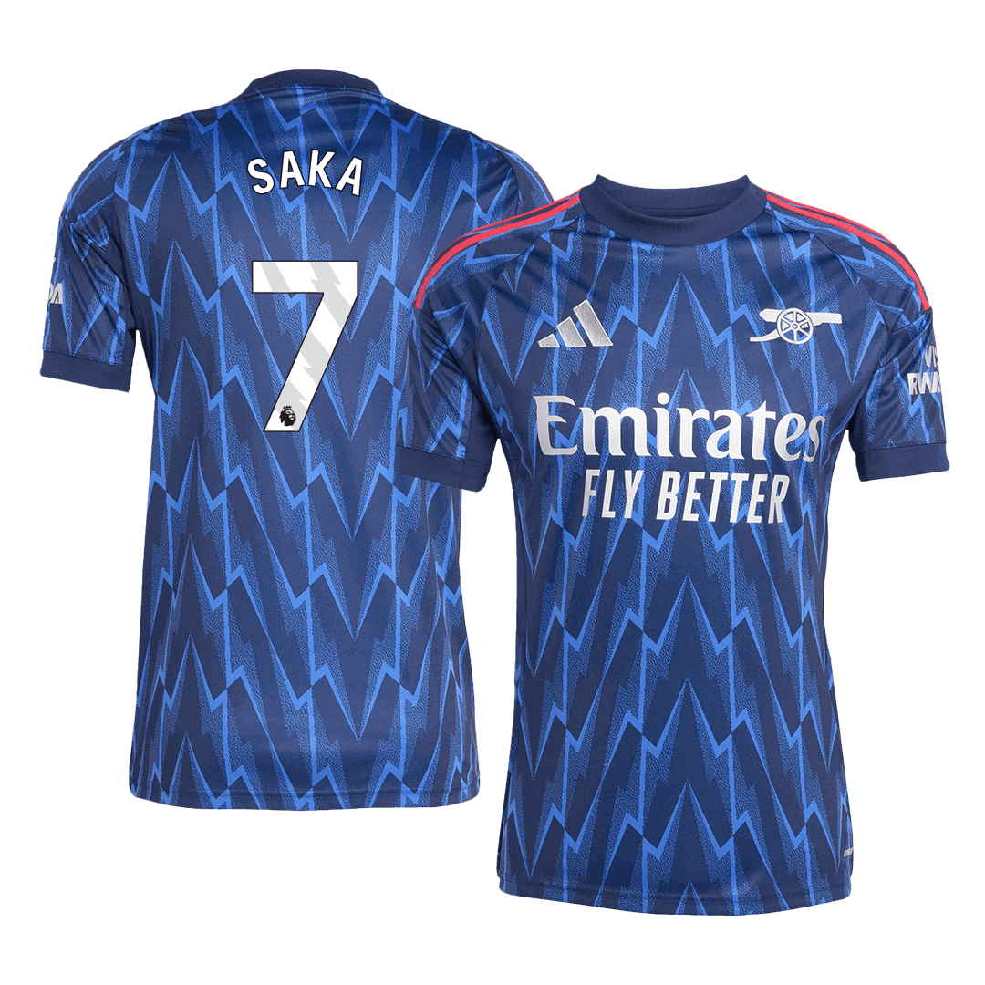 SAKA #7 Men's Arsenal 2025/26 Away Soccer Jersey
