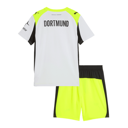 Kid's Borussia Dortmund 2025/26 Away Soccer Jersey Kit