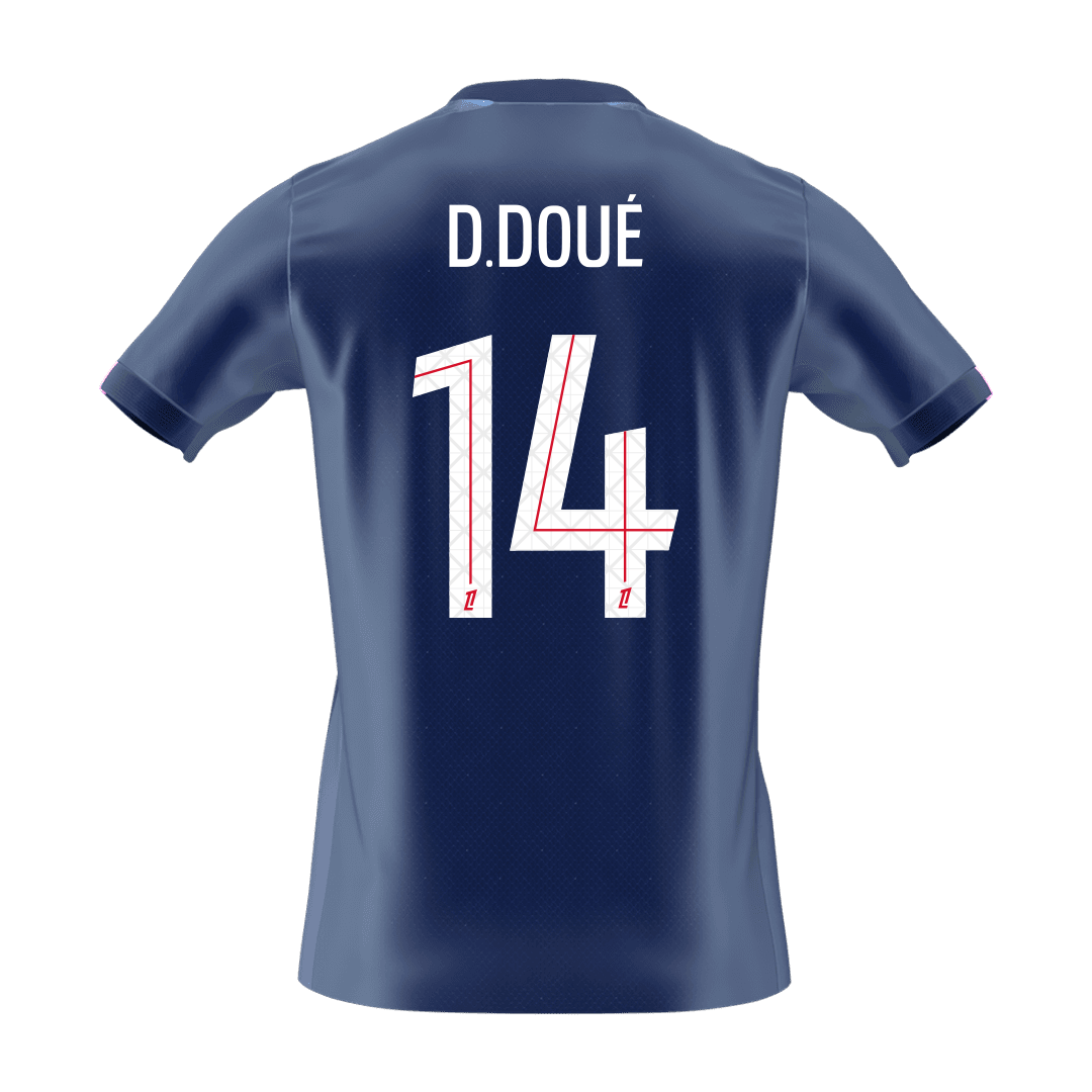 D.DOUÉ #14 Men's PSG 2025/26 Home Soccer Jersey [PREMIUM]