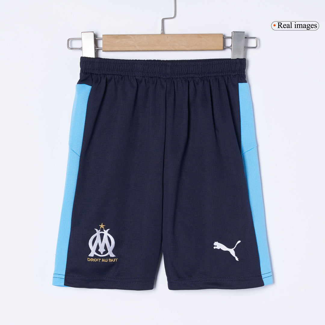 Kid's Marseille 2025/26 Away Soccer Jersey Kit