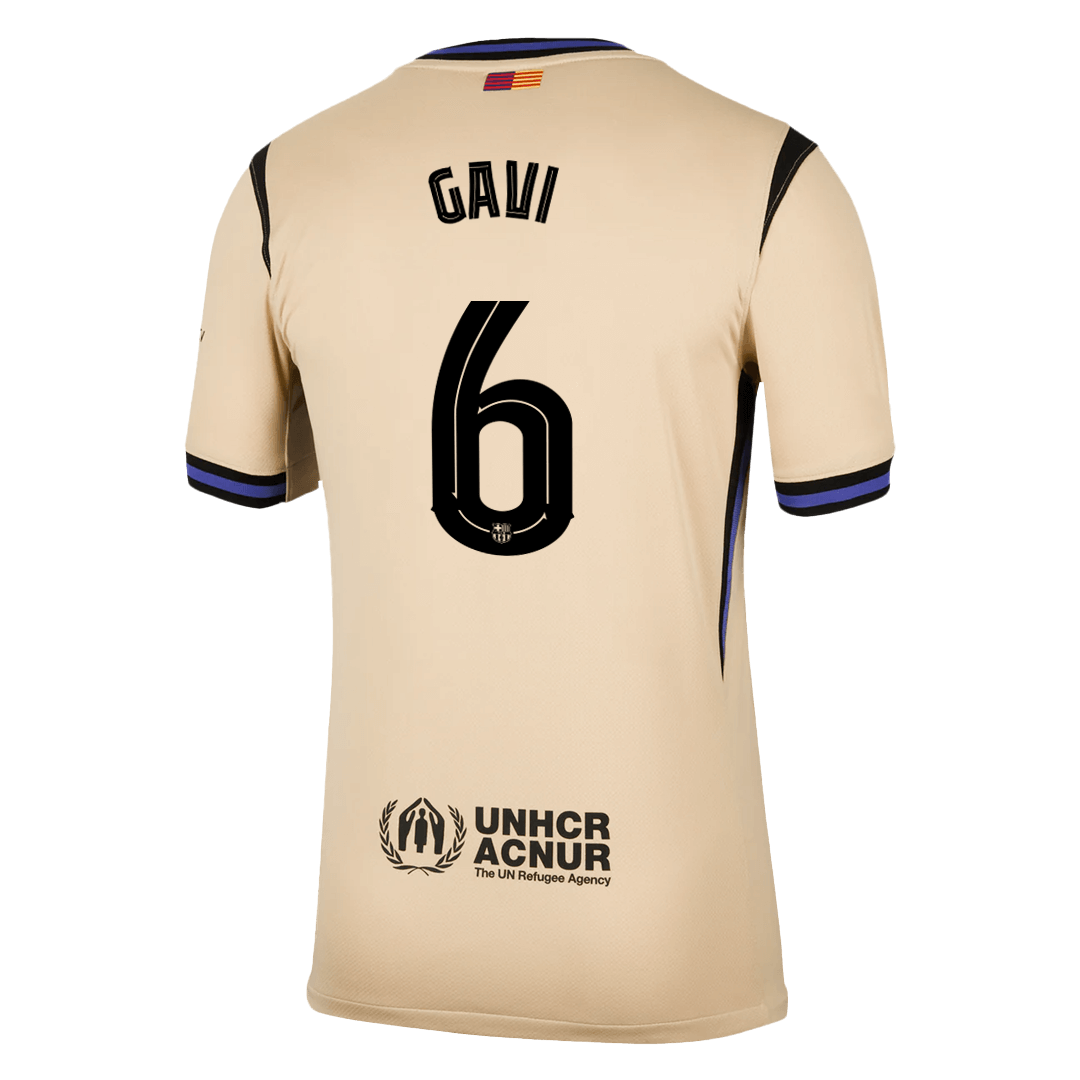 GAVI #6 Men's Barcelona UCL 2025/26 Away Soccer Jersey