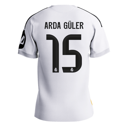 ARDA GÜLER #15 Men's Real Madrid 2025/26 Player Version Home Soccer Jersey - Slim Fit [PREMIUM]