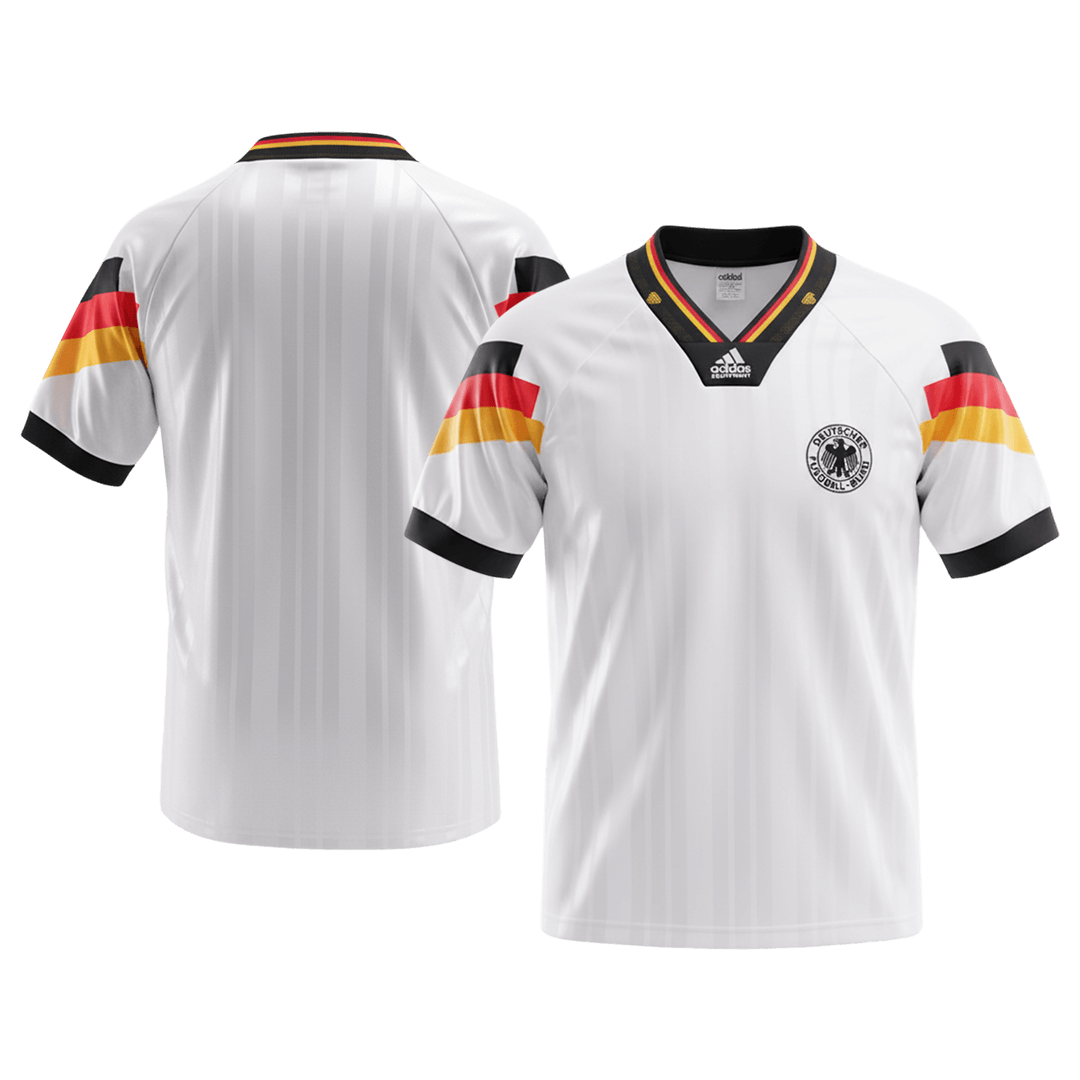 Retro Men's Germany 1992 Home Soccer Jersey