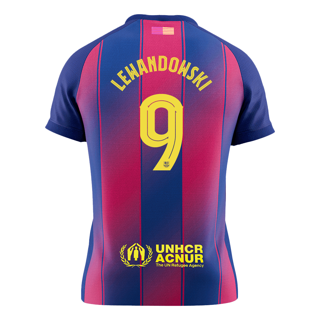 LEWANDOWSKI #9 Men's Barcelona UCL 2025/26 Home Soccer Jersey [PREMIUM]