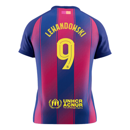 LEWANDOWSKI #9 Men's Barcelona UCL 2025/26 Home Soccer Jersey [PREMIUM]