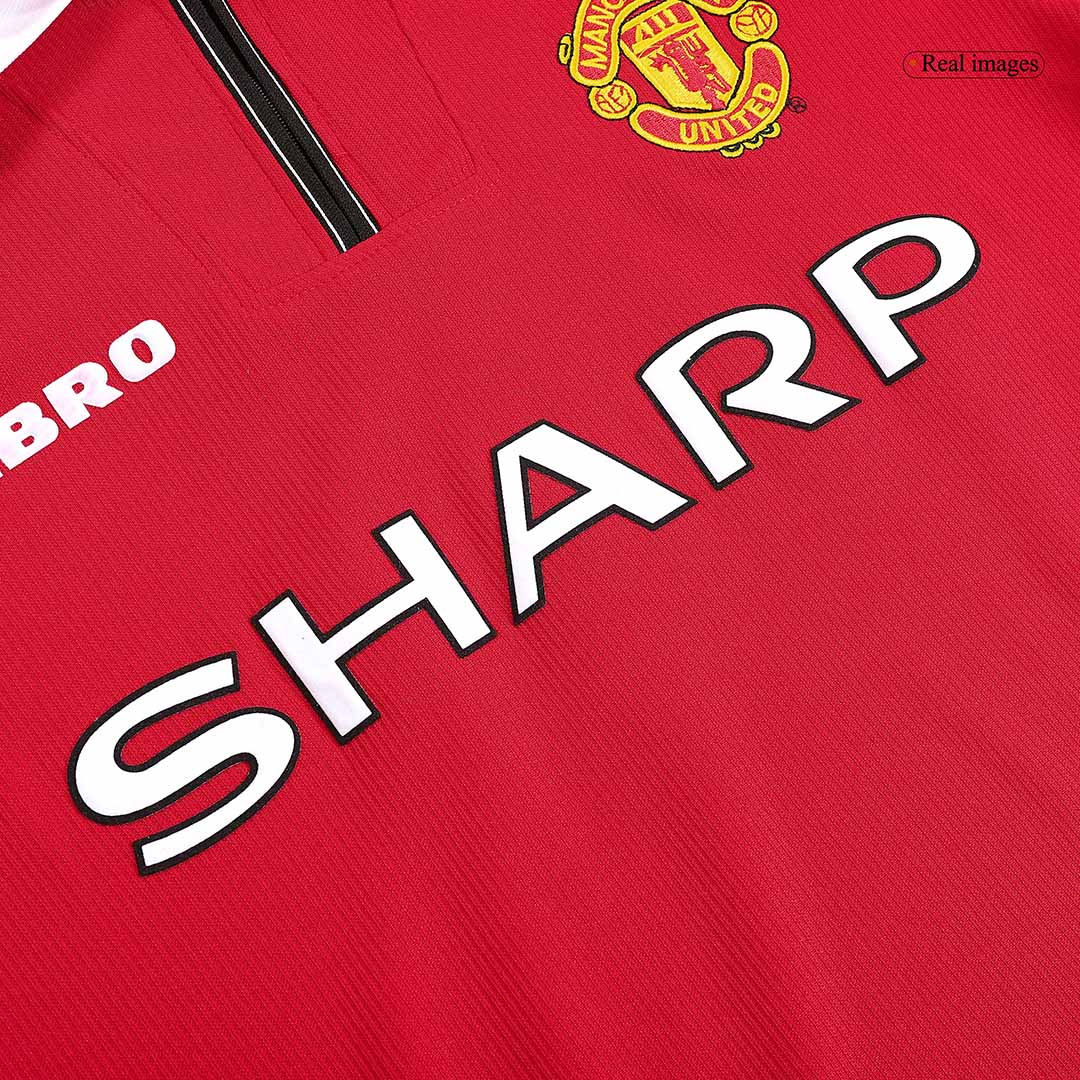 Retro Men's Manchester United 1998/99 Home Long Sleeve Soccer Jersey