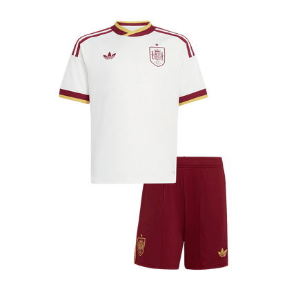 Kid's Spain Away Soccer Jersey Kit World Cup 2026