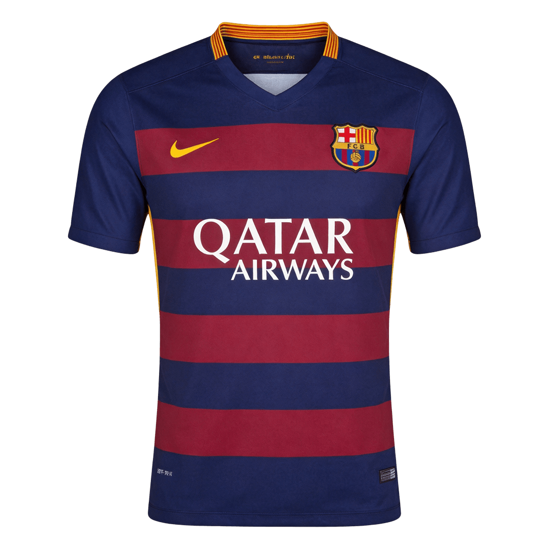 Retro Men's Barcelona 2015/16 Home Soccer Jersey