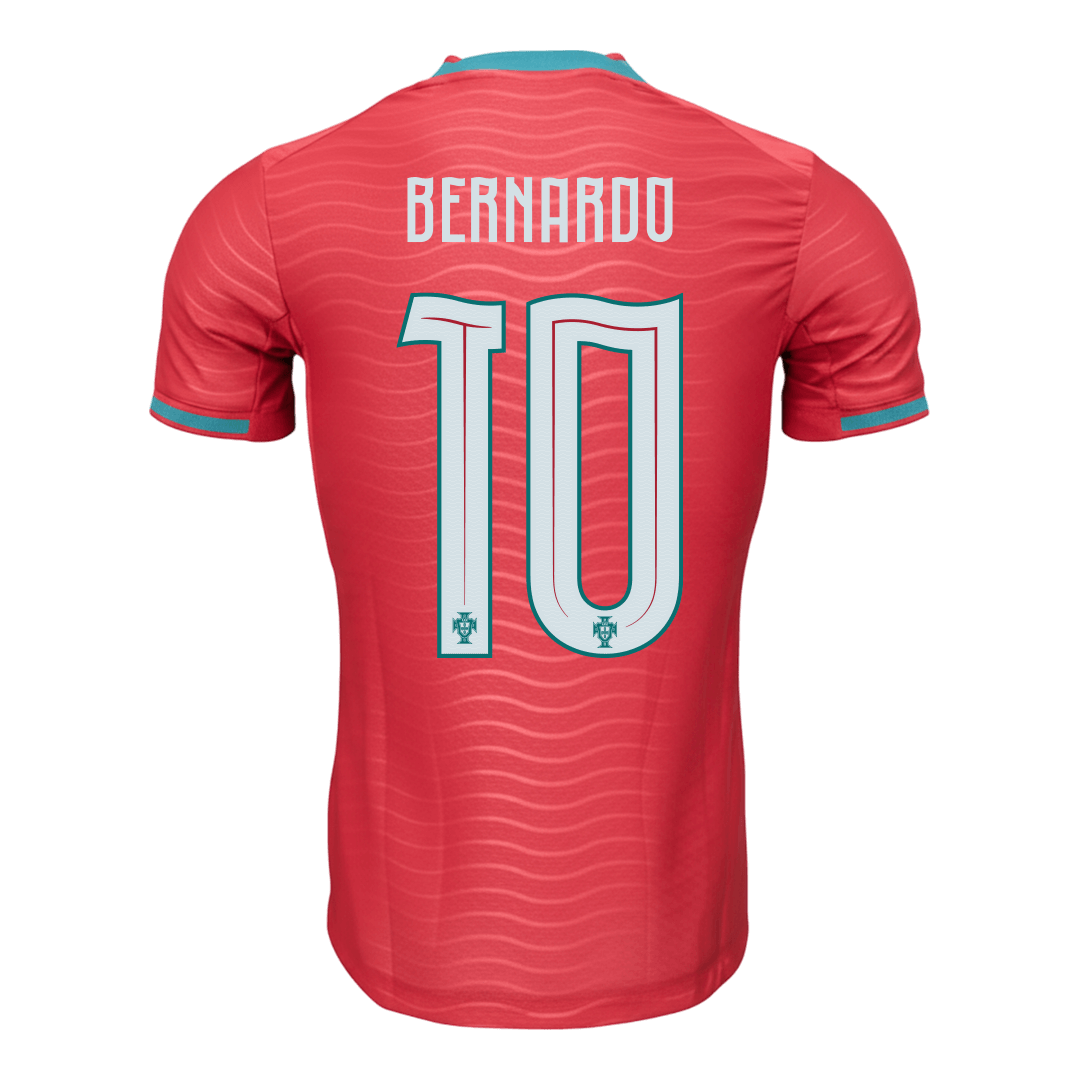 BERNARDO #10 Men's Portugal World Cup 2026 Player Version Home Soccer Jersey - Slim Fit