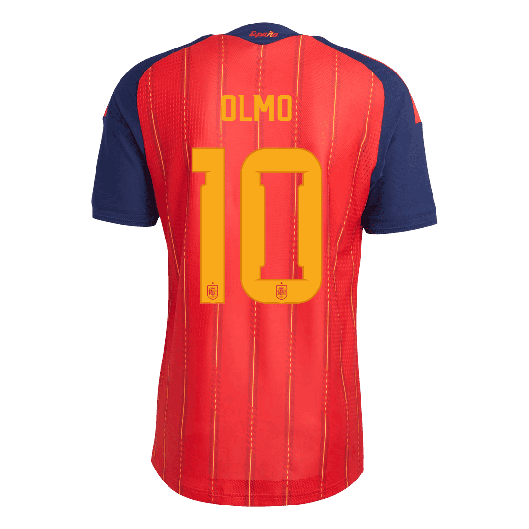 OLMO #10 Men's Spain World Cup 2026 Player Version Champion Edition Home Soccer Jersey - Slim Fit