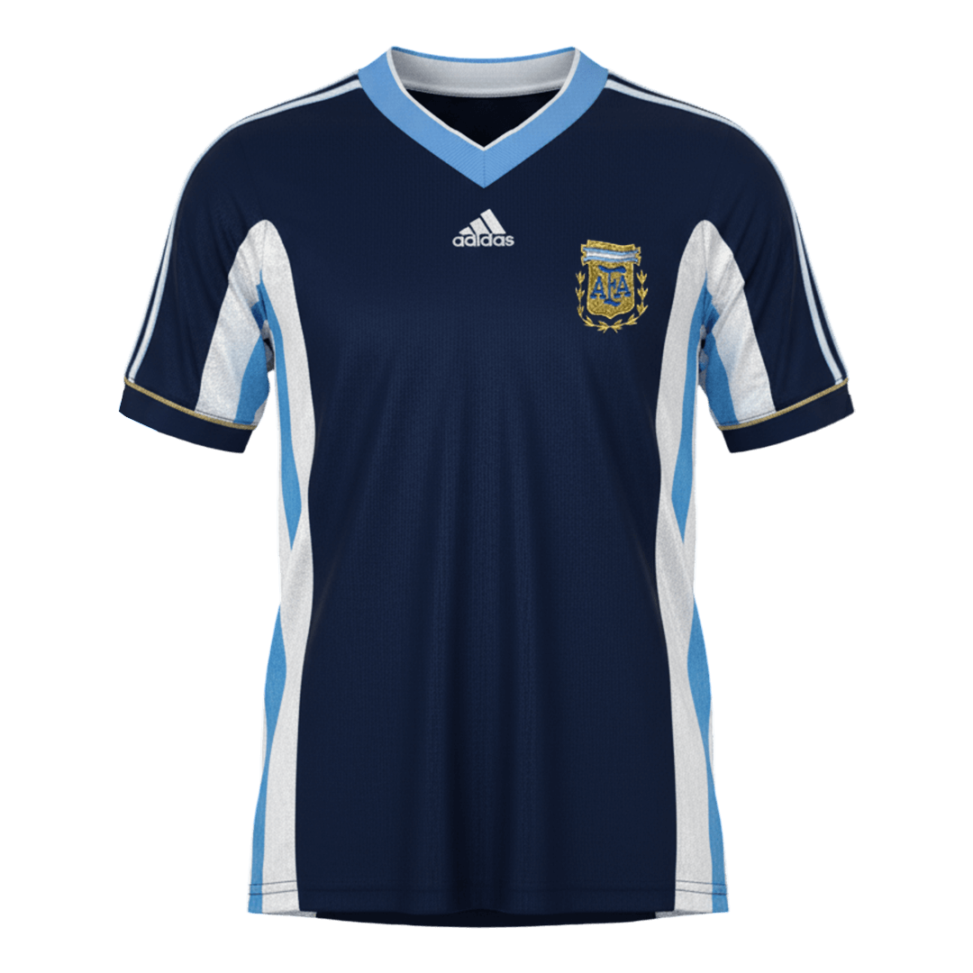 Retro Men's Argentina 1998 Away Soccer Jersey