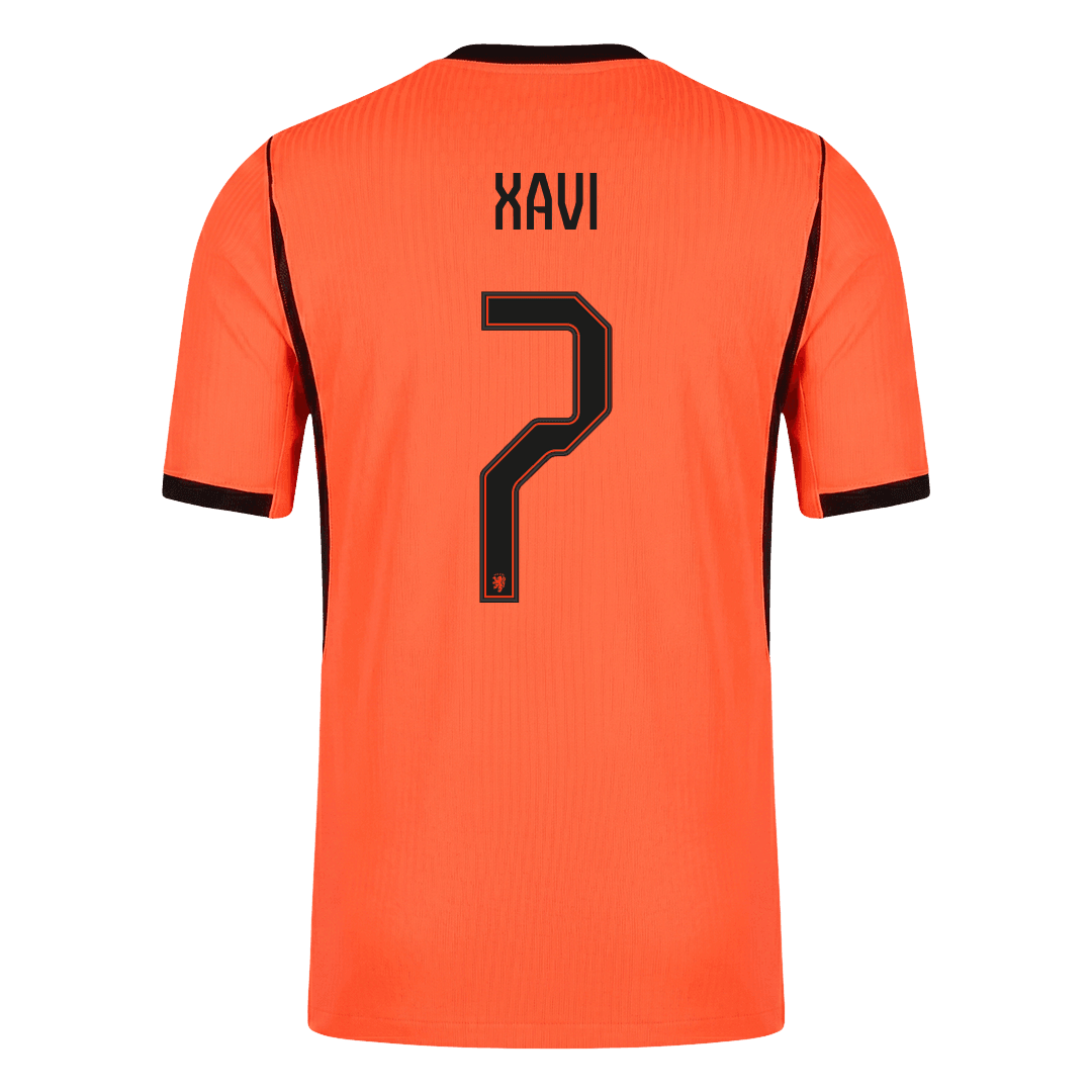 XAVI #7 Men's Netherlands World Cup 2026 Player Version Home Soccer Jersey - Slim Fit