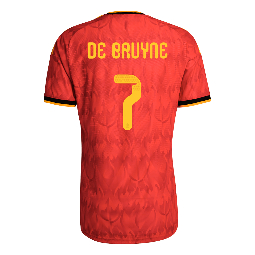 DE BRUYNE #7 Men's Belgium World Cup 2026 Player Version Home Soccer Jersey - Slim Fit