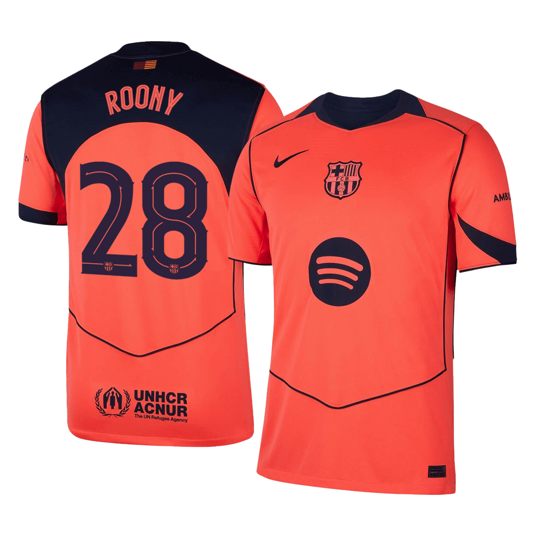 ROONY #28 Men's Barcelona 2025/26 Third Away Soccer Jersey