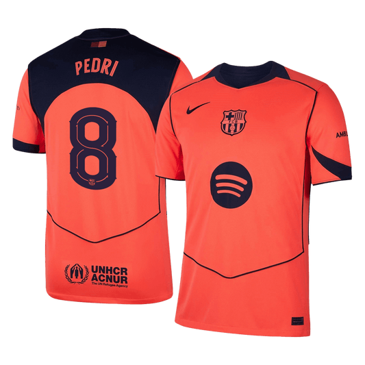 PEDRI #8 Men's Barcelona UCL 2025/26 Third Away Soccer Jersey