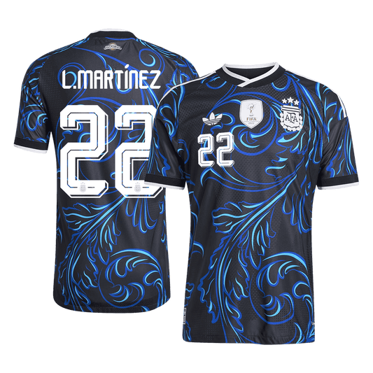 L. MARTÍNEZ #22 Men's Argentina World Cup 2026 Player Version Away Soccer Jersey - Slim Fit