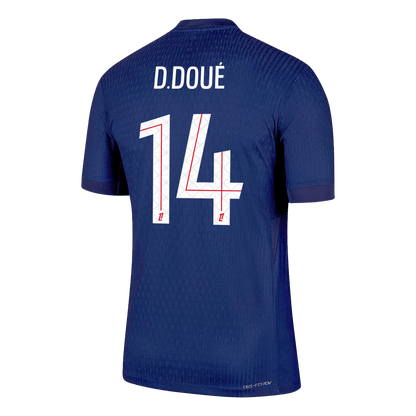 D.DOUÉ #14 Men's PSG 2025/26 Player Version Home Soccer Jersey - Slim Fit