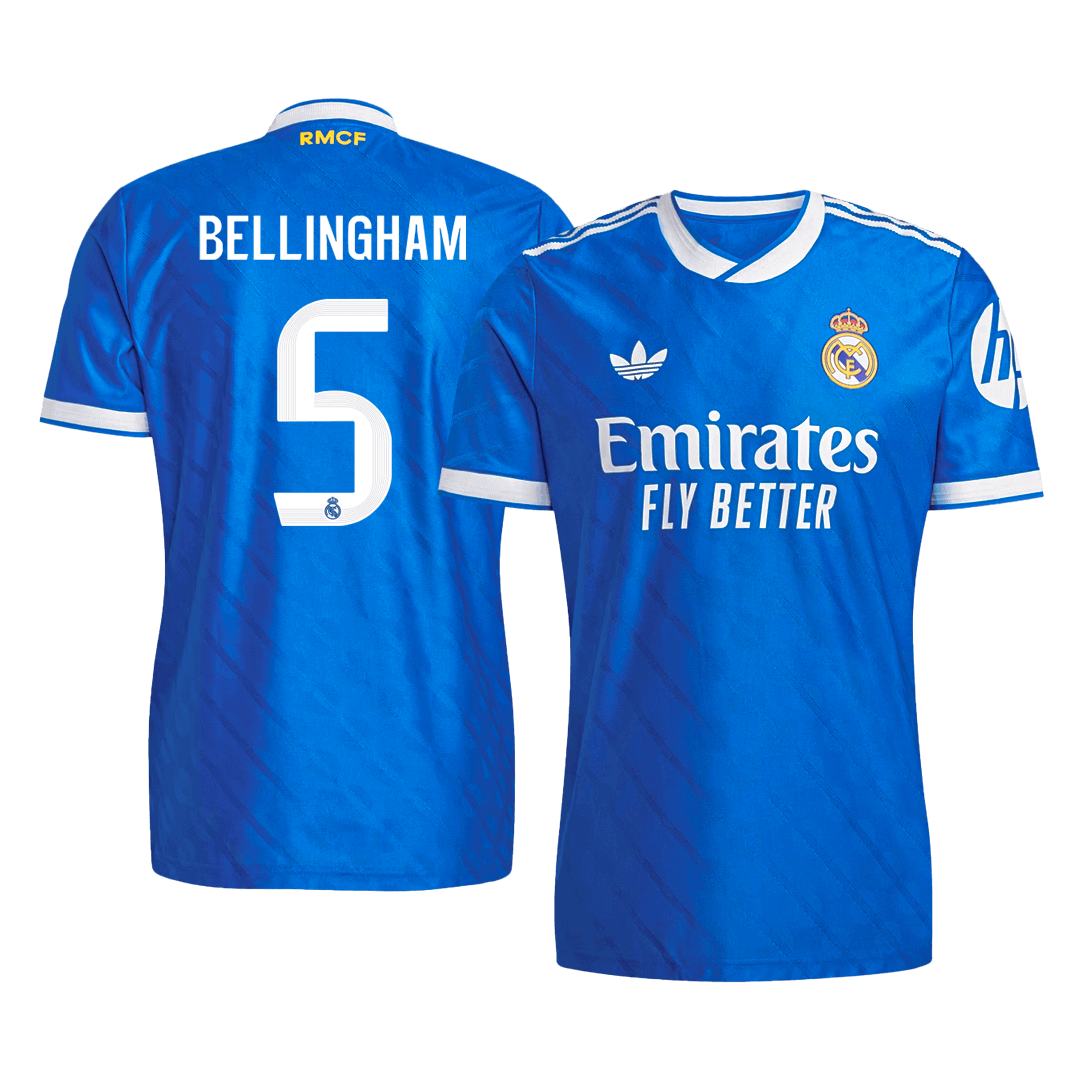 BELLINGHAM #5 Men's Real Madrid 2025/26 Player Version Third Away Soccer Jersey - Slim Fit
