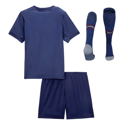Kid's PSG 2025/26 Home Soccer Jersey Full Kit