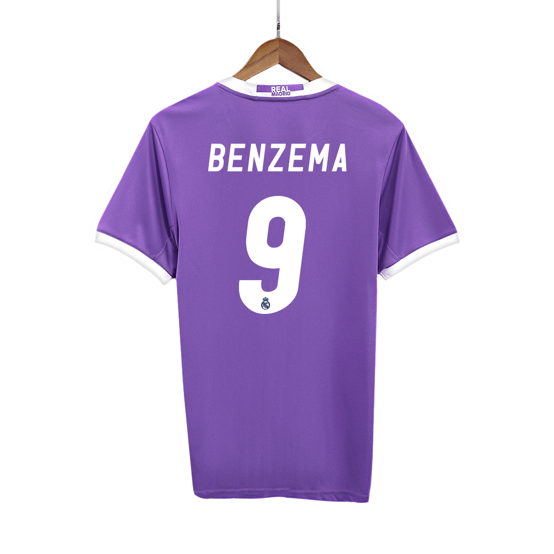 Retro BENZEMA #9 Men's Real Madrid 2016/17 Away Soccer Jersey