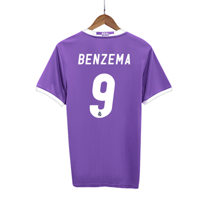 Retro BENZEMA #9 Men's Real Madrid 2016/17 Away Soccer Jersey