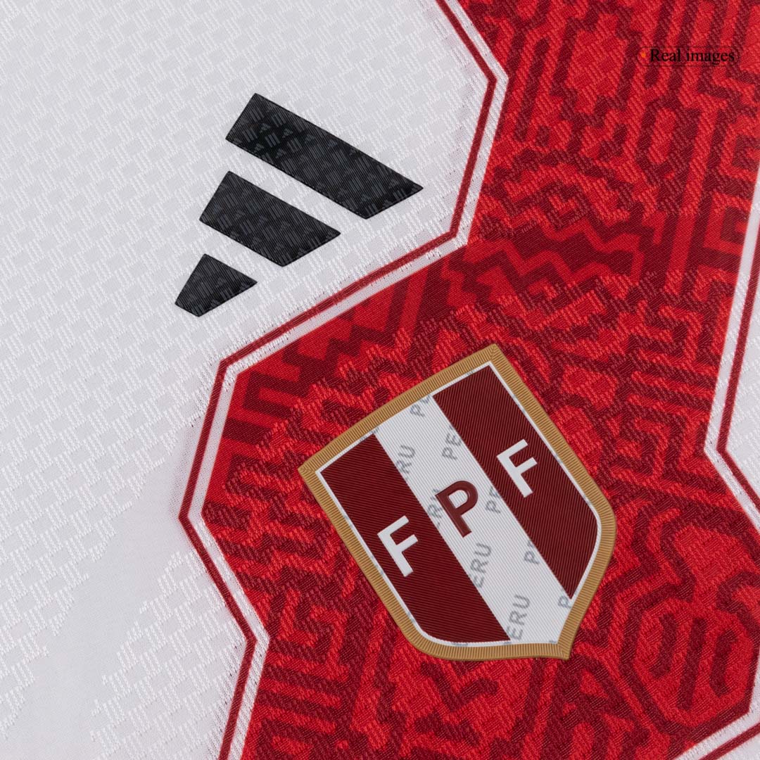Men's Peru World Cup 2026 Player Version Home Soccer Jersey - Slim Fit