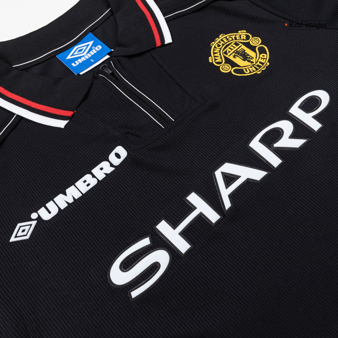 Retro Men's Manchester United 1998 Away Long Sleeve Soccer Jersey