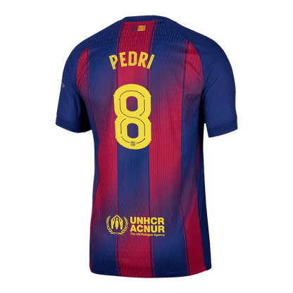 PEDRI #8 Men's Barcelona UCL 2025/26 Player Version Home Soccer Jersey - Slim Fit