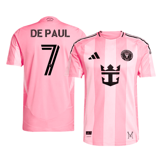 DE PAUL #7 Men's Inter Miami CF 2025 Player Version Home Soccer Jersey - Slim Fit